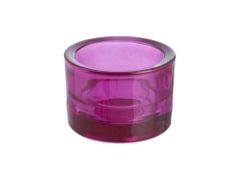 Spaas Gyertyatartó üveg 57x83 sötét rózsaszín kis/nagy teafény gyertyához