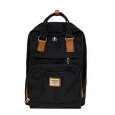 Dollcini  elegáns hátizsák, divatos hátizsák, napi/utazási/diáktáska, fekete