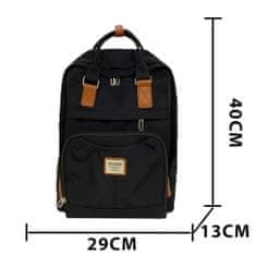 Dollcini Divatos hátizsák, alkalmi hátizsák, hölgyek/lányok/üzlet/utazás, egyszerű hátizsák, 427131, fekete