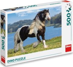 DINO Puzzle Fekete-fehér ló 500 darab