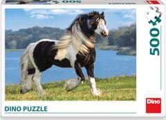 DINO Puzzle Fekete-fehér ló 500 darab