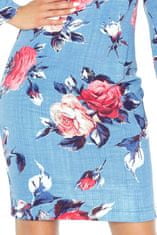 Amiatex Női ruha 427-1 + Nőin zokni Gatta Calzino Strech, világos kék farmer, S