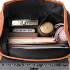 Dollcini Női hátizsák, Stílusos iskolai hátizsák, Vízálló, Utazás, Hétköznapokra,424541, fekete