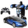 2in1 Transformer távirányítós átváltozó autó Robot, akkumulátoros, Bugatti