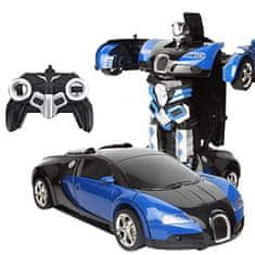 2in1 Transformer távirányítós átváltozó autó Robot, akkumulátoros, Bugatti