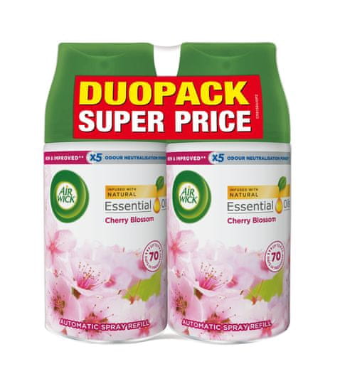 Air wick Freshmatic Refill utántöltő DUO Pure Cseresznyevirágok 2x 250 ml