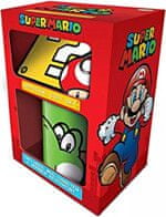 Ajándék szett Super Mario - Yoshi (bögre, poháralátét, kulcstartó)