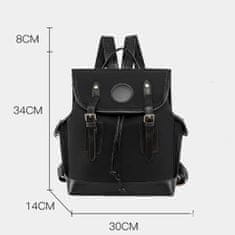 Dollcini Divatos női kockás hátizsák, műbőr táska, utazás/munka/napi, 429181, Fekete