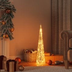 Greatstore karácsonyi meleg fehér fényű akril fénykúp 30 db LED 60 cm