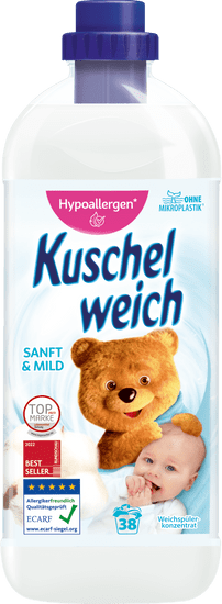 Kuschelweich SANFT & MILD öblítő koncentrátum 38 mosás 1l