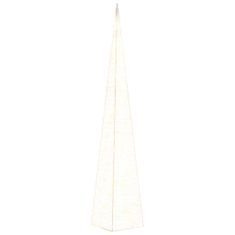 Greatstore karácsonyi meleg fehér fényű akril fénykúp 60 db LED 120 cm