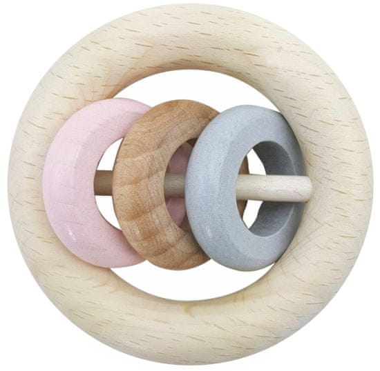 Hess csörgő három gyűrű rózsaszín
