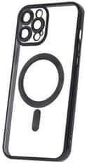 Forever Szilikon TPU tok Mag Color Chrome iPhone 12 Pro Max, fekete (TPUAPIP12PMMCCTFOBK)