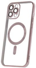 Forever Szilikon TPU tok Mag Color Chrome az iPhone 12 Pro Max rózsaaranyhoz (TPUAPIP12PMMCCTFOGO)