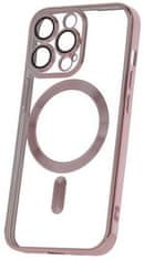 Forever Szilikon TPU védőtok Mag Color Chrome iPhone 12 Pro számára (TPUAPIP12PMCCTFOGO), rosegold