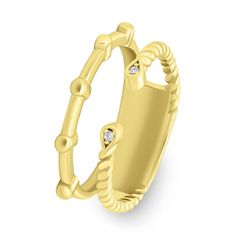 Brilio Silver Bájos aranyozott cirkóniumkövekkel kirakott gyűrű RI094Y (Kerület 52 mm)