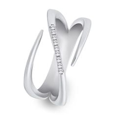 Brilio Silver Eredeti ezüst gyűrű átlátszó cirkónium kövekkel RI097W (Kerület 52 mm)