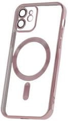 Forever Szilikon TPU védőtok Mag Color Chrome iPhone 12 számára (TPUAPIP12MCCTFOGO), rosegold
