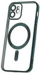 Forever Szilikon TPU védőtok Mag Color Chrome iPhone 12 számára (TPUAPIP12MCCTFOGR), zöld
