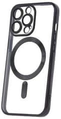 Forever Szilikon TPU védőtok Mag Color Chrome iPhone 13 Pro számára (TPUAPIP13PMCCTFOBK), fekete