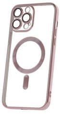 Forever Szilikon TPU védőtok Mag Color Chrome iPhone 13 Pro Max számára (TPUAPIP13PMMCCTFOGO), rosegold