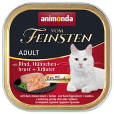 Animonda Pástétom Vom Feinstein marhahús, csirkemell + gyógynövények - 100 g