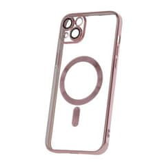 Forever Szilikon TPU tok Mag Color Chrome iPhone 15 Plus, rózsaarany (TPUAPIP15PLMCCTFOGO)