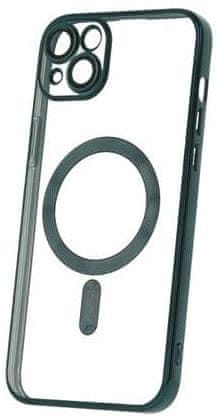 Forever Szilikon TPU védőtok Mag Color Chrome iPhone 15 számára (TPUAPIP15MCCTFOGR), zöld