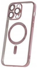 Forever Szilikon TPU védőtok Mag Color Chrome iPhone 15 Pro számára (TPUAPIP15PMCCTFOGO), rosegold