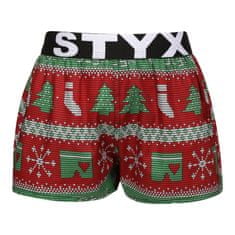 Styx Gyerekek klasszikus boxeralsó művészet sport gumi karácsonyi kötött (BJ1658) - méret 12-14 éves