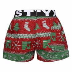 Styx Gyerekek klasszikus boxeralsó művészet sport gumi karácsonyi kötött (BJ1658) - méret 12-14 éves