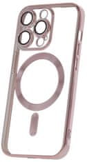 Forever Szilikon TPU tok Mag Color Chrome az iPhone 15 Pro Max rózsaaranyhoz (TPUAPIP15UMCCTFOGO)