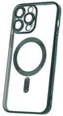 Forever Szilikon TPU védőtok Mag Color Chrome iPhone 15 Pro számára (TPUAPIP15PMCCTFOGR), zöld