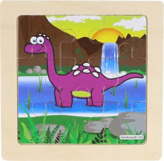 Fa puzzle Dinoszaurusz: Brontoszaurusz 9 db