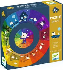 Djeco Kerek puzzle óriás színek 24 darab