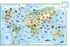 Djeco Puzzle Megfigyelés: állatok a világ minden tájáról 100 darab