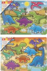 HTI Fa puzzle Dinoszauruszok 1db - különböző változatok vagy színek keveréke