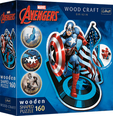 Trefl Wood Craft Origin Puzzle Intrepid Amerika kapitány 160 db