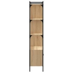 Greatstore sonoma-tölgyszínű műfa könyvespolc ajtókkal 76,5x30x154,5 cm