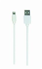 Gembird Lightning 8 tűs (M) USB 2.0 (M) töltőkábel, 1 m, fehér