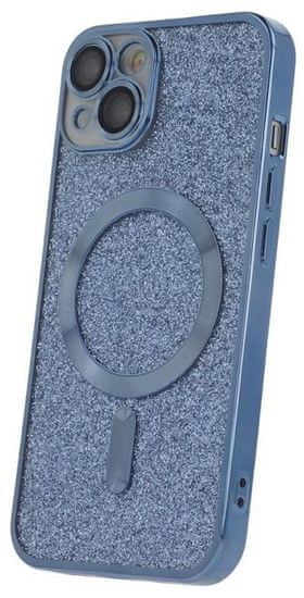 Forever Szilikon TPU tok Mag Glitter Chrome iPhone 15, kék (TPUAPIP15MGCTFOBL)