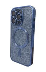 Forever Szilikon TPU tok Mag Glitter Chrome iPhone 12 Pro Max, kék (TPUAPIP12PMMGCTFOBL)