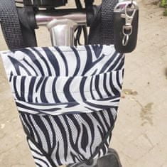 Northix Vízálló táska kerékpárdeszkákhoz - zebra mintás 