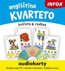 Angol QUARTETO - Hangkártyák + CD (állatok és család)