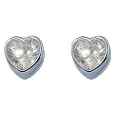 Romantikus ezüst fülbevaló kristályokkal 40527.S