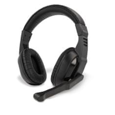 setty. vezetékes fejhallgató, mikrofonnal, 150 cm, mini jack 3,5 mm, fekete (GSM108794)