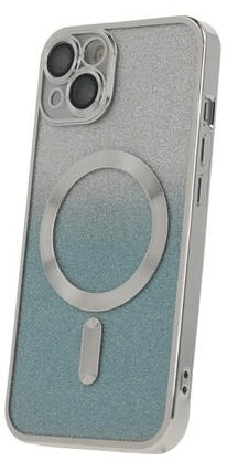 Forever Szilikon TPU védőtok Mag Glitter Chrome iPhone 14 számára (TPUAPIP14MGCTFOSI), ezüst