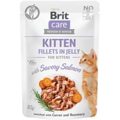 Brit Care Cat kapszula. Zselés cicafilé sós lazaccal 85 g