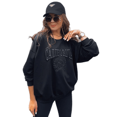 Dstreet Női CALIFORNIA DREAM pulóver fekete színben by1247 XL