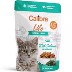 Calibra Cat Life kapszula. Sterilizált lazac mártásban 85 g